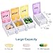 DANYING Detachable Large 7 Day Pill Organizer, Push Button Daily Pill Box, Weekly Pill Case, Rainbow Pill Container, Vitamin Case