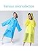 Syhood 3 Pieces Kid Raincoat Thick Children Rain Ponchos Portable Reusable Emergency Children Raincoats for Boys and Girls Between 6-12 Years Old, 3 Colorsthumb 4