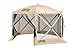 CLAM Pop Up Screen Tent, Outdoor Camping Gazebo Canopy, Escape, 11.5', Tan