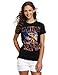 FEA Teen-girlswomen's Led Zeppelin JRS America 1977 Tissue tee, Black, Large