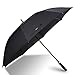 62 Inch Automatic Open Golf Umbrella - Extra Large Oversize Double Canopy Vented - 210T Teflon Rain Repellant Protection Sun, Rain, Sports - Windproof Waterproof Stick Umbrellas, Formal Black