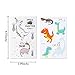 Trooer Dinosaur Temporary Tattoos 120+ Pcs (Pack of 20 Sheets) Cute Temporary Tattoos for Kids Boys Girls Dinosaur Party Supplies Children Party Favors