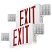LFI Lights - 2 Pack - UL Certified - Hardwired Red LED Combo Exit Sign Emergency Light - COMBOR2x2 primary