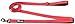 Primal Pet Gear Dog Leash 8ft Long - RED - Traffic Padded Two Handle - Heavy Duty - Double Handles Lead for Control Safety Training - Leashes for Large Dogs or Medium Dogs - Dual Handles Leads