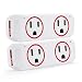 Smart Plug, OUKITEL Dual Mini Wifi Outlet Compatible with Alexa, Google Assistant & IFTTT, Voice APP Remote, No Hub Required, ETL & FCC Certified, Red - 2 Pack primary