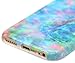 A-Focus Compatible with iPhone 6 Plus Opal Case, iPhone 6s Plus Case, Colorful Pink Green Blue Marble Pattern IMD Slim Shock Proof Silicone Cover Case for iPhone 6 Plus 6s Plus 5.5 inch Glossy Green