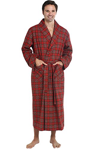 men's cotton flannel bathrobe