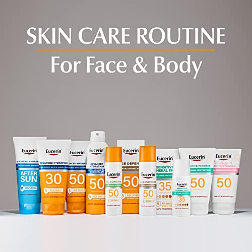 EUCERIN SUN SENSITIVE MINERAL SUNSCREEN LOTION SPF 50, HYPOALLERGENIC, FRAGRANCE FREE SUNSCREEN WITH ZINC OXIDE PROTECTION, 4 FL OZ TUBE