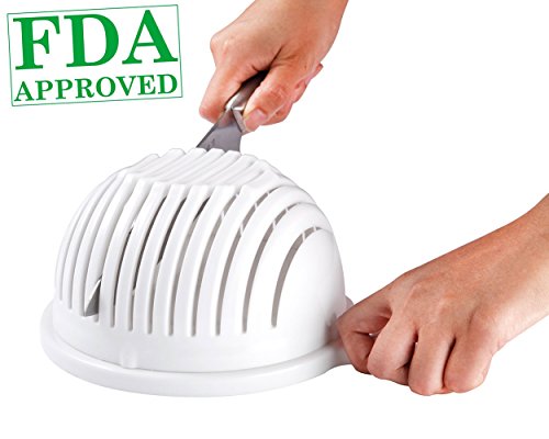 60 second salad cutter bowl, salad maker, salad bowl, v…