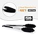 Aulexy Black Stainless Steel Silicone Kitchen Tongs, 2 Pack (9-Inch & 12-Inch)