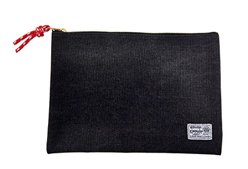 Rough Enough 12.5 X 8.8 Inches Heavy Canvas Fancy Vintage Document Folder Holder (Stone Black)
