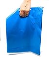 100 Pack 12" x 15" with 1.25 mil Thick Blue Merchandise Plastic Glossy Retail Bags | Die Cut Handles | Perfect for Shopping, Party Favors, Birthdays, Children Parties | Color Blue | 100% Recyclable