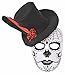 Rubie's Costume Co Unisex-AdultsDayofTheDeadMaskwithHat,AsShown,OneSize