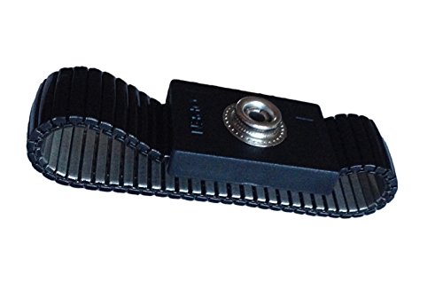 ELCOM (UK) LTDPremium Adjustable Metal 10mm Stud Wrist Band - Stainless Steel, Metallised - ESD/Anti Static (WITH 6FT 10MM TO 10MM CORD)