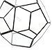 Koyal Wholesale Geometric Terrarium Glass Table Decoration, Planter for Succulents, Cactus, Air Plants, Indoor Plants, Outdoor Plants (Pentagon, Black)
