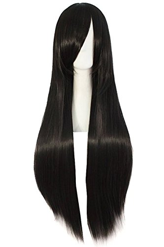 Black Long Straight Anime Supia-Yisol Cosplay Wigs 80cm
