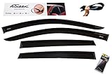 AirSleek Windows Rain Guards Side Window Deflectors for Honda CR-V CRV 2007-2011 Outside Tape Mount Platinum