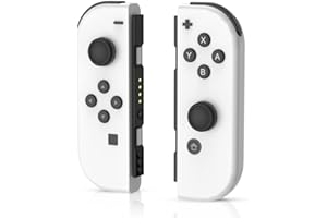 GenGeLy Wireless Joypads for Nintendo Switch with Vibration/Joystick/Trigger Compatible with Nintendo Switch/LITE/OLED,Support Wake-up/Screenshot/Motion Control,No NFC,No Wrist Straps, Upgraded White