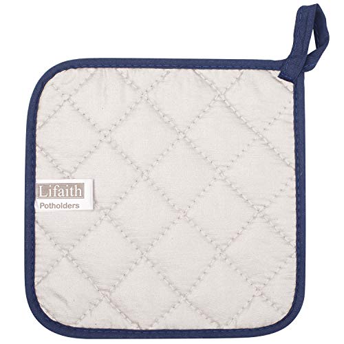 Lifaith 100 Cotton Kitchen Everyday Basic Terry Pot Holder Heat