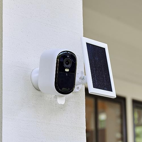 Arlo Essential 2 Solar Panel for Outdoor WiFi Camera, White, Compatible with Arlo Essential HD +2K +XL Camera, Solar Panel with Charging Cable, Certified Accessory, VMA6600-10000S