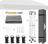 Eagle Peak 3m x 3m Pop Up Gazebo Tent Instant Canopy Shelter Grey view 10