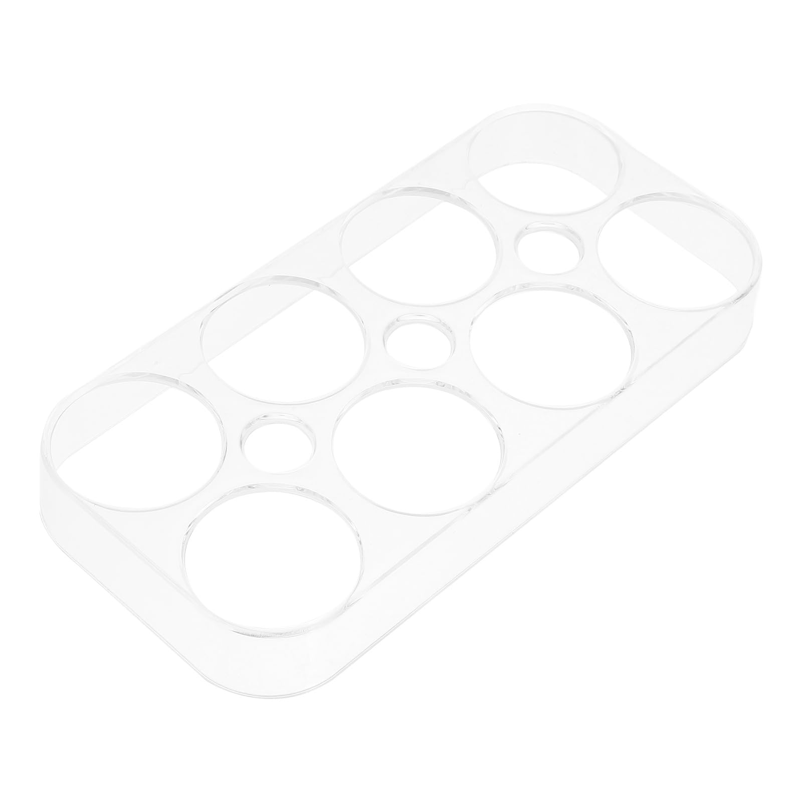 Tomaibaby Egg Holder Fridge: Plastic 8 Grid Egg Tray Storage Rack - Clear Holder Boxes - Eggs Container for Kitchen Refrigerator Countertop Restaurant
