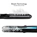 Steam Flat Iron Hair Straightener, Professional Flat Iron for hair with Vapor Heat up Fast, Digital LCD Display,Ionic Ceramic Titanium Plates, Dual Voltage steam hair straightener