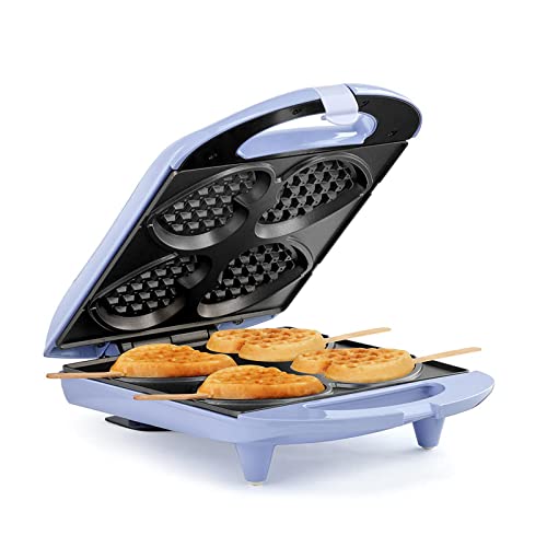 Holstein Housewares - Non-Stick Heart Waffle Maker, 120 Volts, Lavender - Makes 4 Heart-Shaped Waffles in Minutes