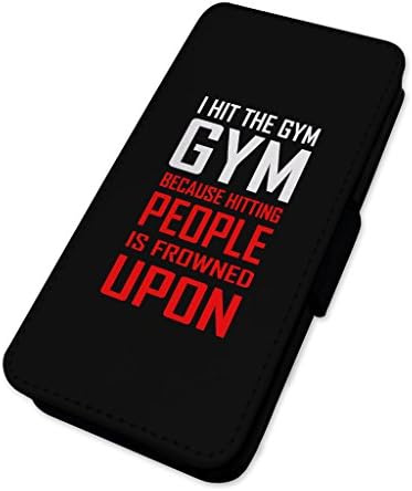 I HIT THE GYM JOKE - FITNESS WORKOUT CROSSFIT BODYBUILDING - FLIP PHONE CASE WALLET COVER