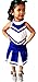 Total 2550 Little Girls' Cheerleader Cheerleading Outfit Uniform Costume Cosplay Blue/White (M /5-8)