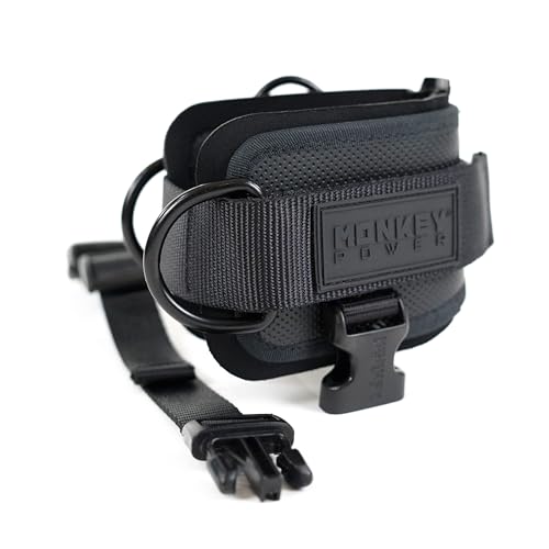 Monkey Power Fit Par De Grilletes para Tobillo Modelo Ultra para Gym y Fitness Polera con Talonera para Gimnasio. Abductor Y Gluteo con Materiales Resistentes y Reforzados Premium
