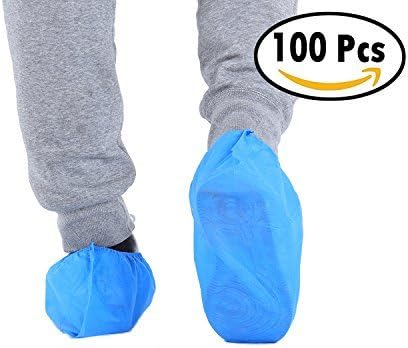 Zoophyter “Dust-proof King” 50 Pairs One Size Fits All Up to XL Blue Disposable Boot & Shoe Covers