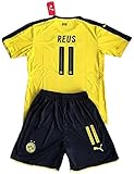 Marco Reus #11 Borussia Dortmund 2016-2017 Kids/Youths Home Soccer Jersey & Shorts (Age 11-13 years)