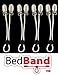 Bed Band- White. Original Bed Sheet Holder Straps (1 Pack) - USA Company- Sheet Grippers Suspenders with Smart Cordlock Button - Adjustable Fitted Sheet Holders with Bedsheet Clips - Corner Fasteners.