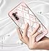 Galaxy Note 10 Case, ZHK Marble 3 Layer Heavy Duty Shockproof Case Hard PC Cover+Silicone Rubber Hybrid Sturdy Armor Full-Body Protective Case for Samsung Galaxy Note 10 5G(2019)-Rose Gold