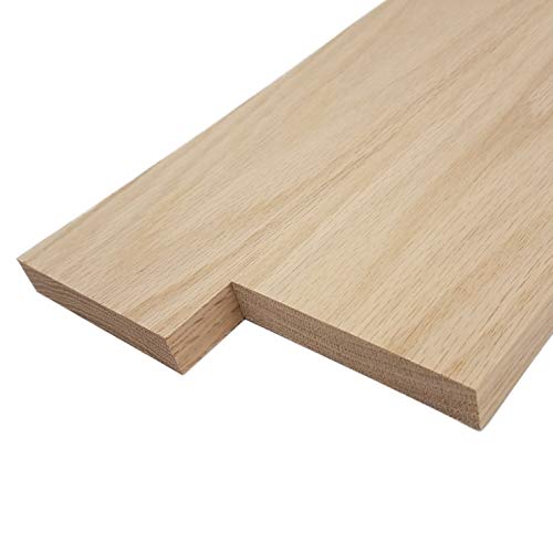 Barrington Hardwoods Red Oak Lumber Boards - 3/4" x 4" x 36" (2 Pieces) Kiln Dried, Sanded, Premium Grain Woodworking