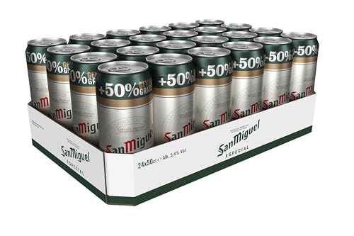 San Miguel Especial Dose Overfill + 50 Prozent Gratis DPG Bierpaket, EINWEG (24 x 0.5 l), 12000 ML 3