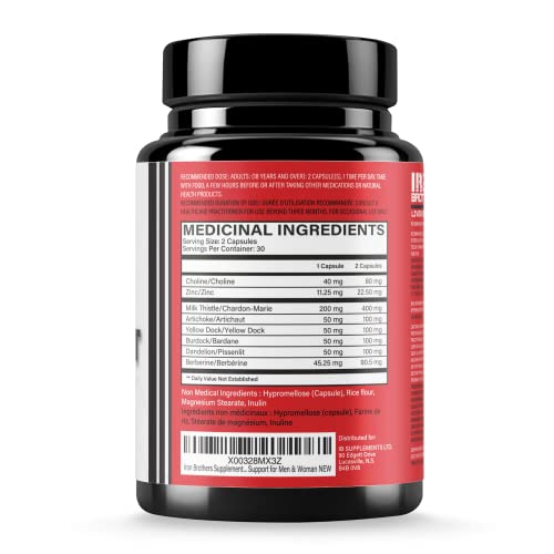 Iron Brothers Supplements Liver Cleanse Detox Supplement with Dandelion Root, Milk Thistle