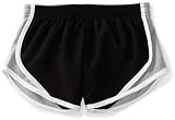 Soffe Big Girls' Team Shorty Short, Black/Silver, Large