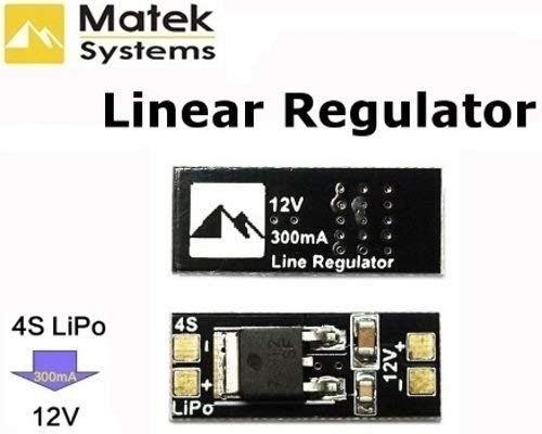 Matek 4S Lipo to 12V Linear Voltage Regulator for 12v FPV Drone Camera