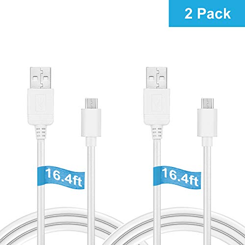 Click Here to See More.. Fylong 16.4 Ft Extension Power Cable for Furbo Dog, Wyze Cam Pan, NestCam, Yi Home Camera, Wi-Fi Security Camera; Dropcam, Wyze Cam, Amazon Cloud Cam Charging Cord, Micro USB 2.0 (2 Pack)