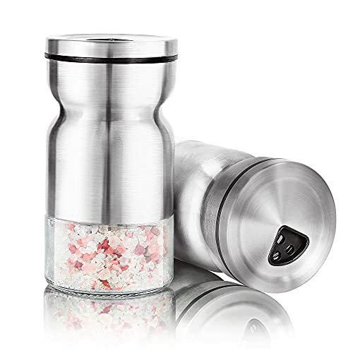 Salt and Pepper Shakers Set by AelgaPremium Salt Shaker with