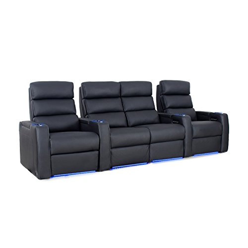 Dream HR Octane Seating Home Theater Seats Black Top Grain