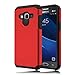 Galaxy J3 V Case, Galaxy J3 Case (2016), Venoro [Shockproof] Armor Hybrid Defender Rugged Protective Case Cover for Samsung Galaxy J3 / Express Prime/Amp Prime (Red)
