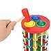Garosa Pounding Toy Educational Knocking Ball Off Ladder Wooden Toys with Hammer Bright Color Early Education Toys for Toddlers Preschool Kids Children