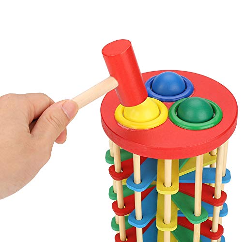 image for Fdit Colorful Wooden Knock Ball Ladder Toy Intelligence Development Le