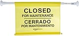 AmazonBasics Site Safety Hanging Sign, Closed For Maintenance, Bilingual, 6-Pack