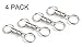 Partstock(TM) 4-Pack Heavy Duty Dual Key Ring Quick Release Detachable Pull-Apart Key 2 Split Rings Keychains Lock Holder Key Accessory.