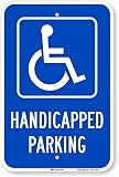 SmartSign "Handicapped Parking" Sign | 12" x 18" 3M Engineer Grade Reflective Aluminum