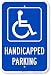 SmartSign "Handicapped Parking" Sign | 12" x 18" 3M Engineer Grade Reflective Aluminum